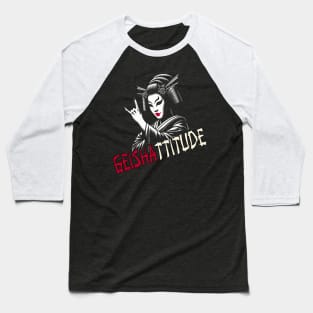 Beautiful Metalhead Geisha: Japanese Chic Baseball T-Shirt